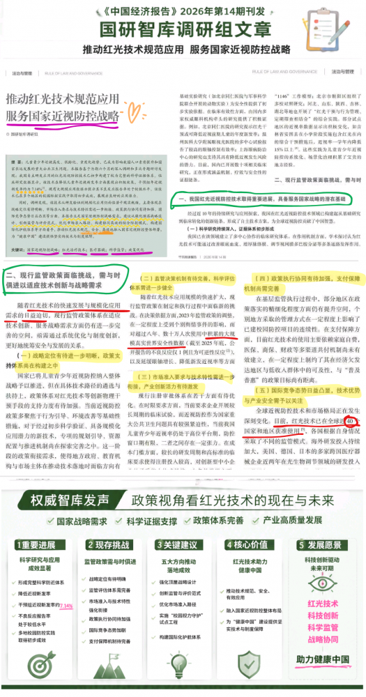 际马科技：国研智库重磅聚焦：红光近视防控技术新阶段
